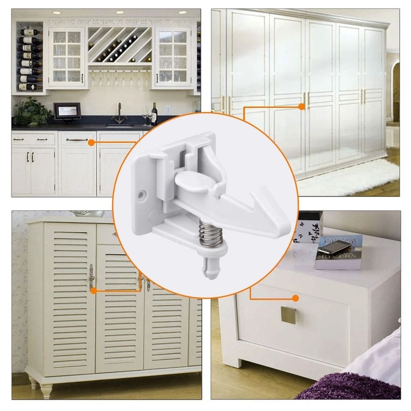 Baby Drawer Door Safety Locks Child Protection Latches Strong Cabinet Locks Secure Your Home 0