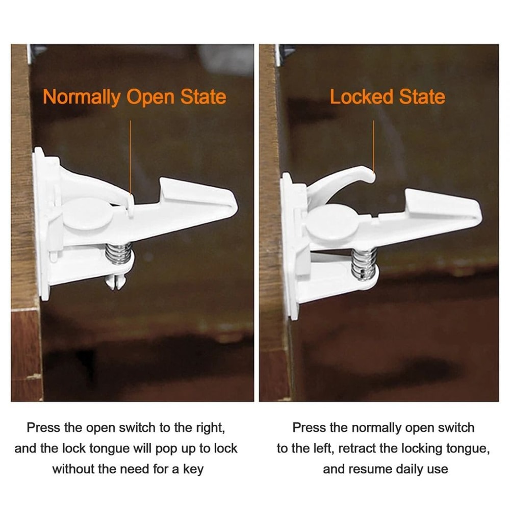 Baby Drawer Door Safety Locks Child Protection Latches Strong Cabinet Locks Secure Your Home 3