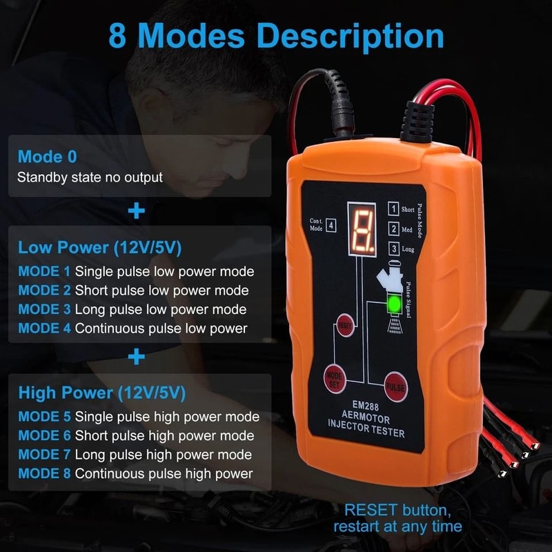 Injector Tester Cleaner Universal Adapter Kit DIY Fuel System Repair Tools 5