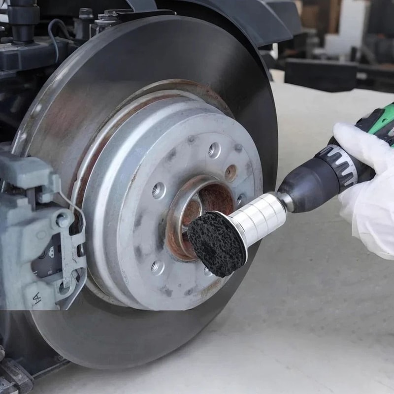 Car Rust Remover Wheel Stud Cleaner Hub Resurfacing Kit Brake Disc Polishing Tool 0