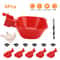 Coop Bucket Setup Red Automatic Chicken Waterer Cups With Drill Bit For Poultry Birds 7
