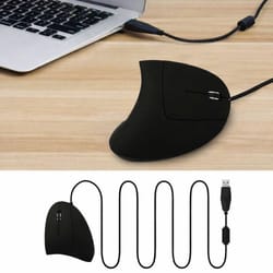 vertical usb optical mouse, adjustable mice for laptop pc, wired with led