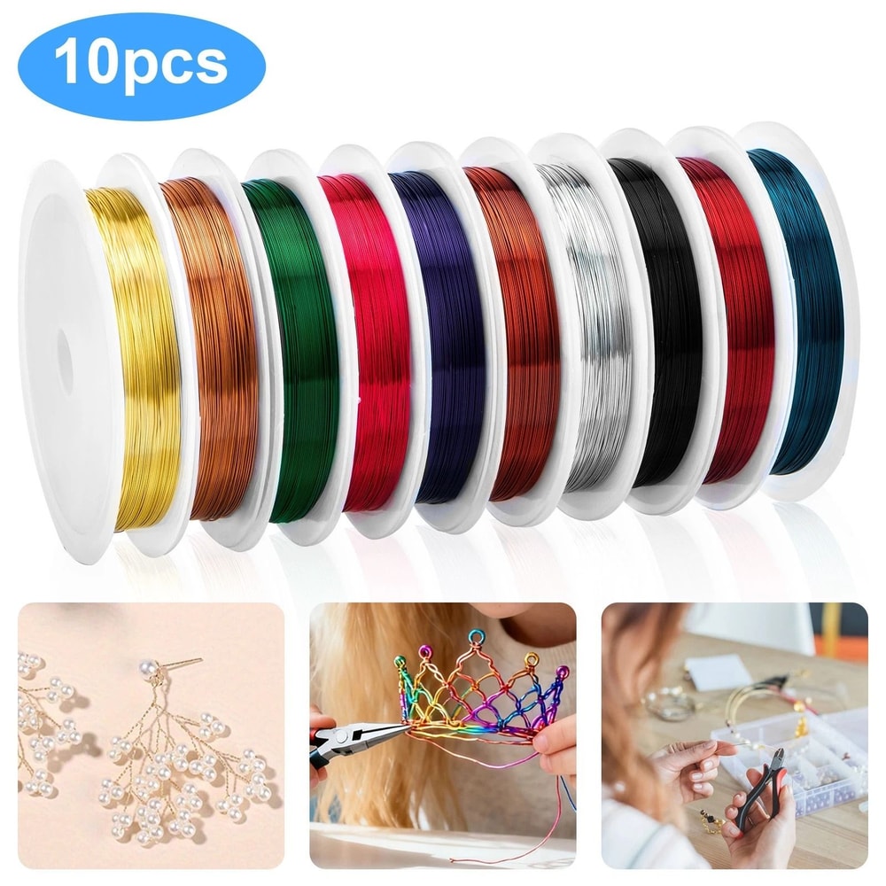 Jewelry Making Copper Wire Set Multicolor Beading Craft DIY Art 6