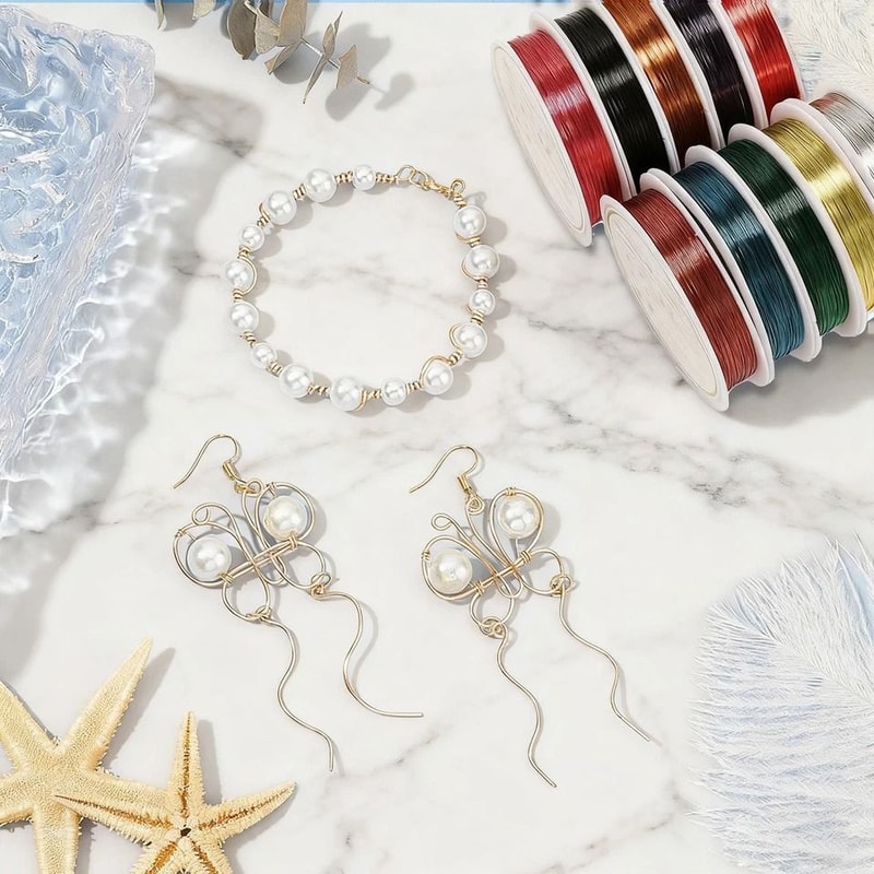 Jewelry Making Copper Wire Set Multicolor Beading Craft DIY Art 3