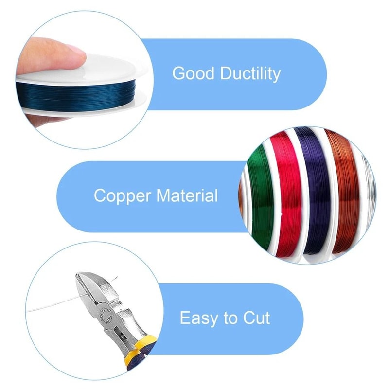 Jewelry Making Copper Wire Set Multicolor Beading Craft DIY Art 4