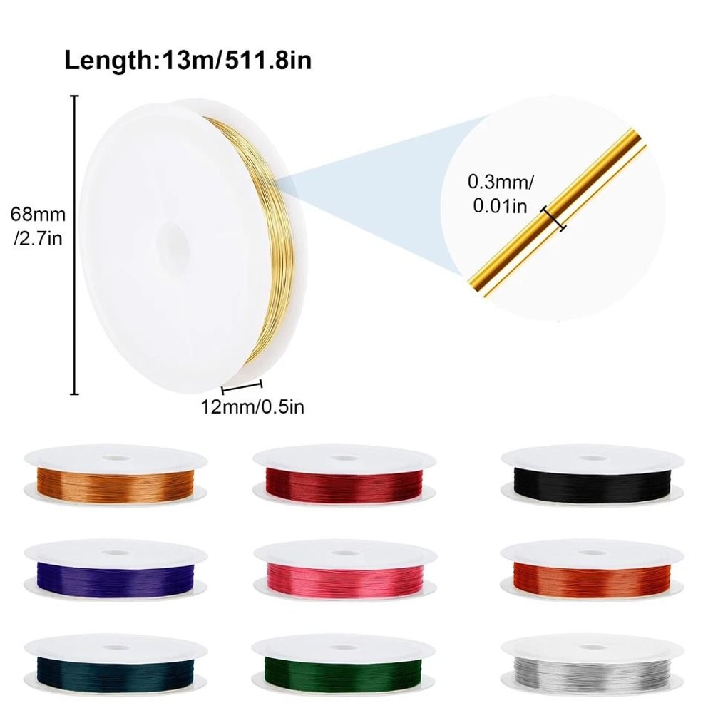 Jewelry Making Copper Wire Set Multicolor Beading Craft DIY Art 5