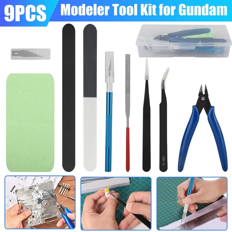 Model Hobby Craft Kit Basic Tool Set For Building And Repairing Cars Toys And Models 7