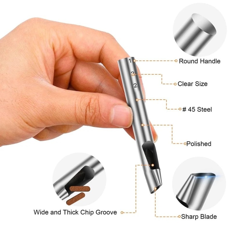 Leather Punch Set Heavy Duty Oval Shape Punches Precision Hole Punch Tool 5