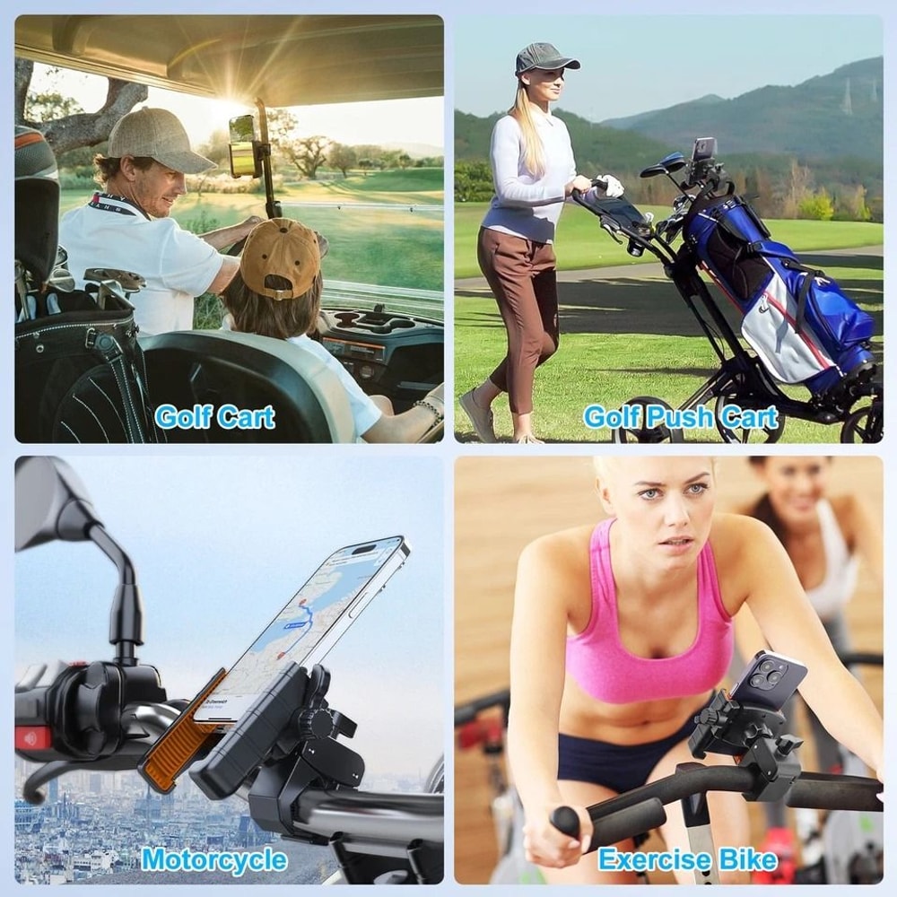 Golf Cart Phone Holder Mount Universal Cell Phone Holder 1