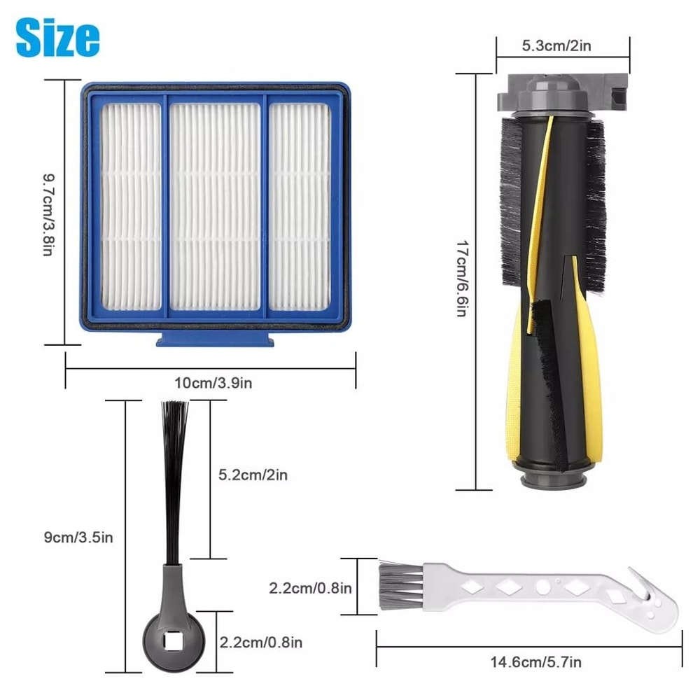 Vacuum Cleaner Replacement Parts Kit For Robot Vacuums HighEfficiency HEPA Filters Easy Installatio 1