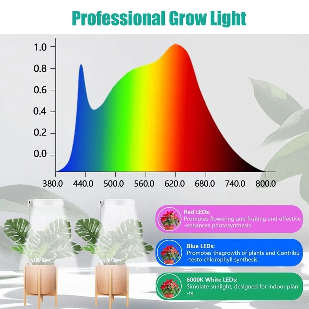 Full Spectrum LED Grow Light Adjustable Plant Growing Lamp For Indoor Use 6