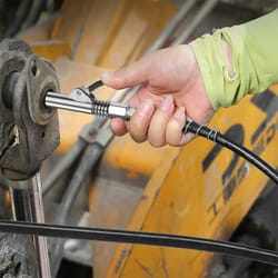 grease gun kit with flex hose, grease needles, zerk fitting cleaner, and more for maintenance