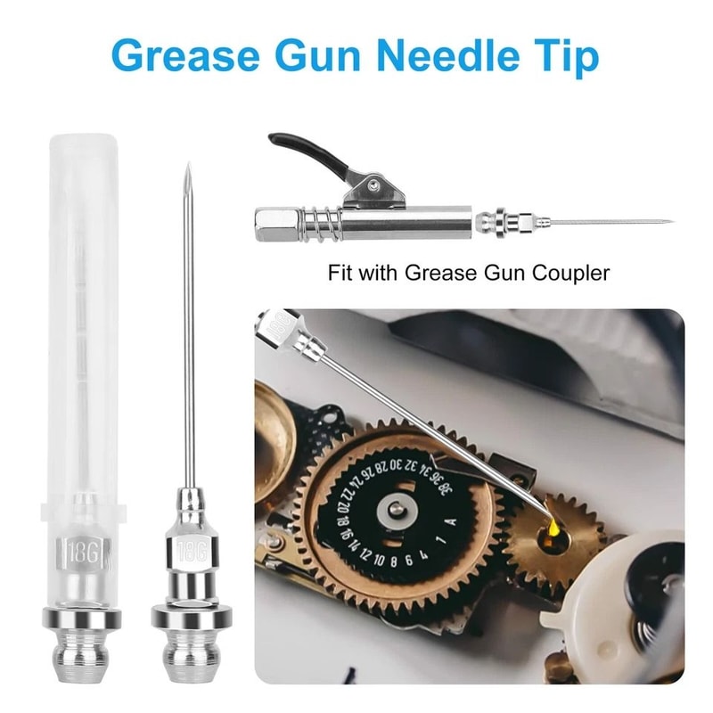 Grease Gun Kit With Flex Hose Grease Needles Zerk Fitting Cleaner And More For Maintenance 1