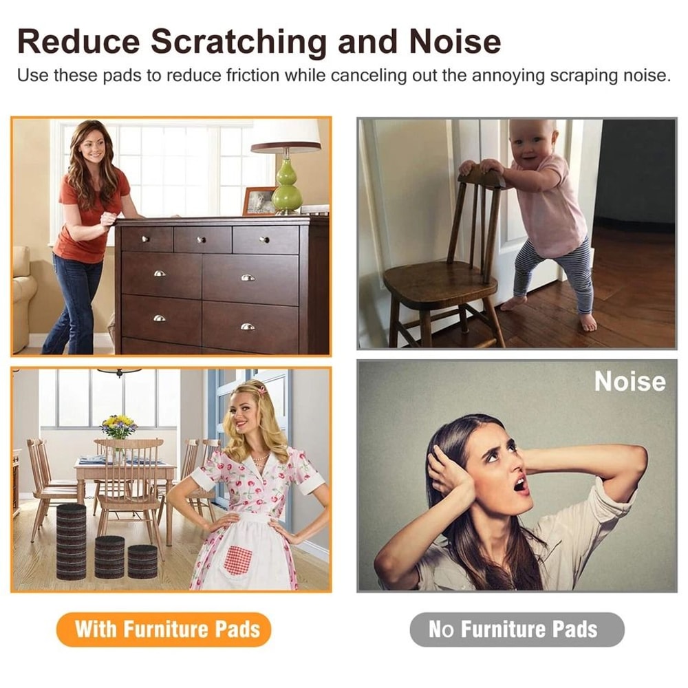 SelfAdhesive Furniture Protector Pads NonSlip Felt For Table And Chair Feet Floor Guards 3