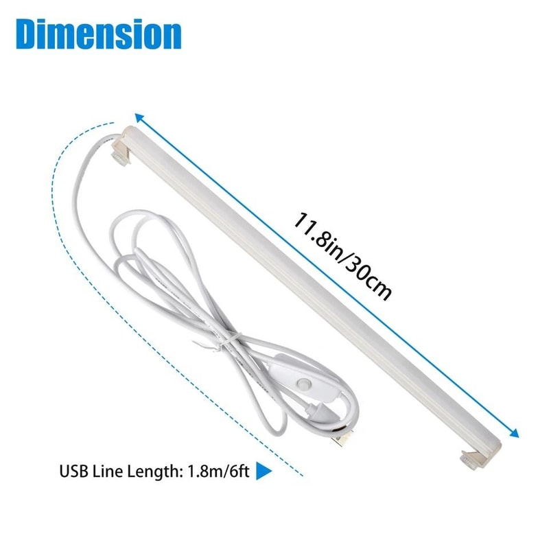 USB Powered Under Cabinet Lights Closet Strip Bar Lamp Magnetic LED Shelf Lighting 3