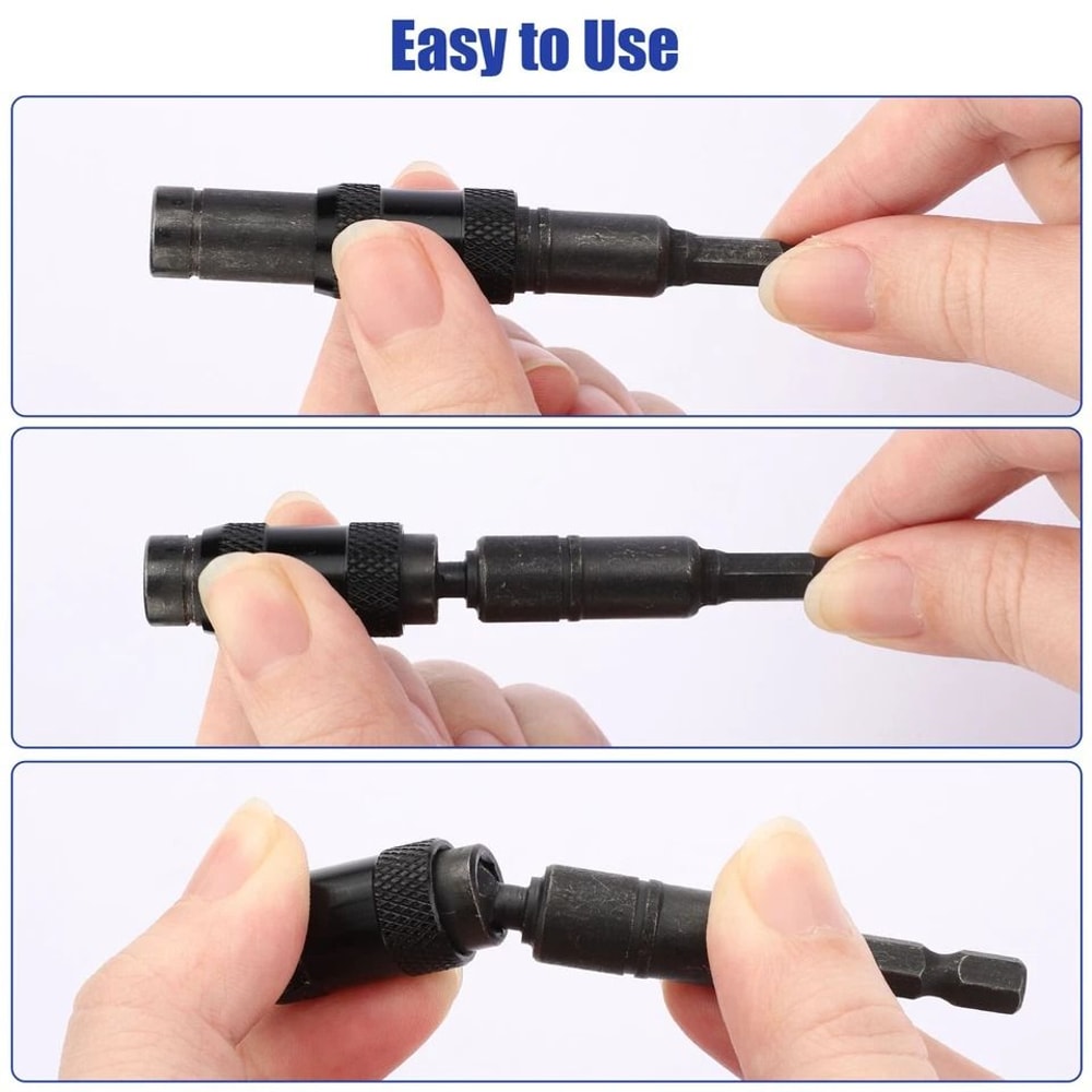 Magnetic Drill Bit Tip Holder Shank Impact Pivoting Accessory Swivel Tool 2