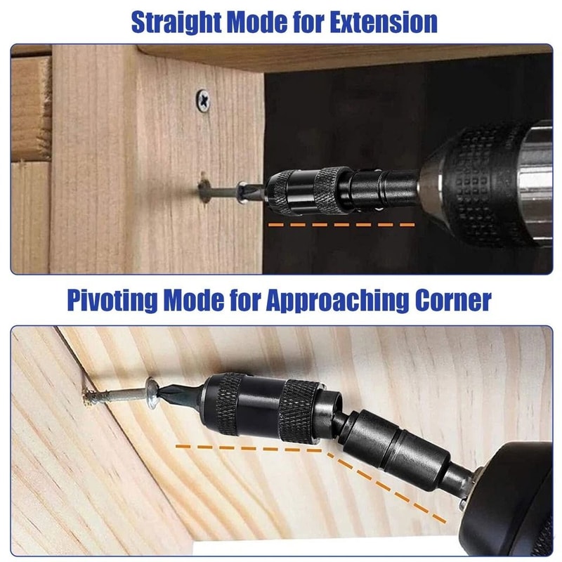 Magnetic Drill Bit Tip Holder Shank Impact Pivoting Accessory Swivel Tool 8