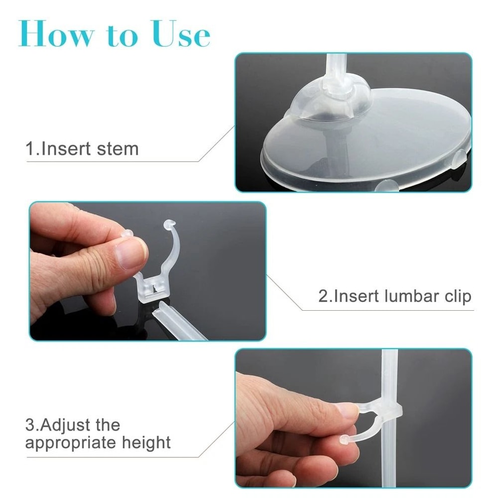 Doll Stand Display Holder With Adjustable Clips White Plastic 3