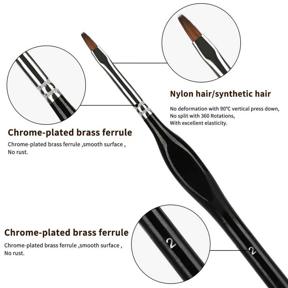 Fine Tip Miniature Brushes Set For Art Model Craft Oil Painting Nail Art Projects 2