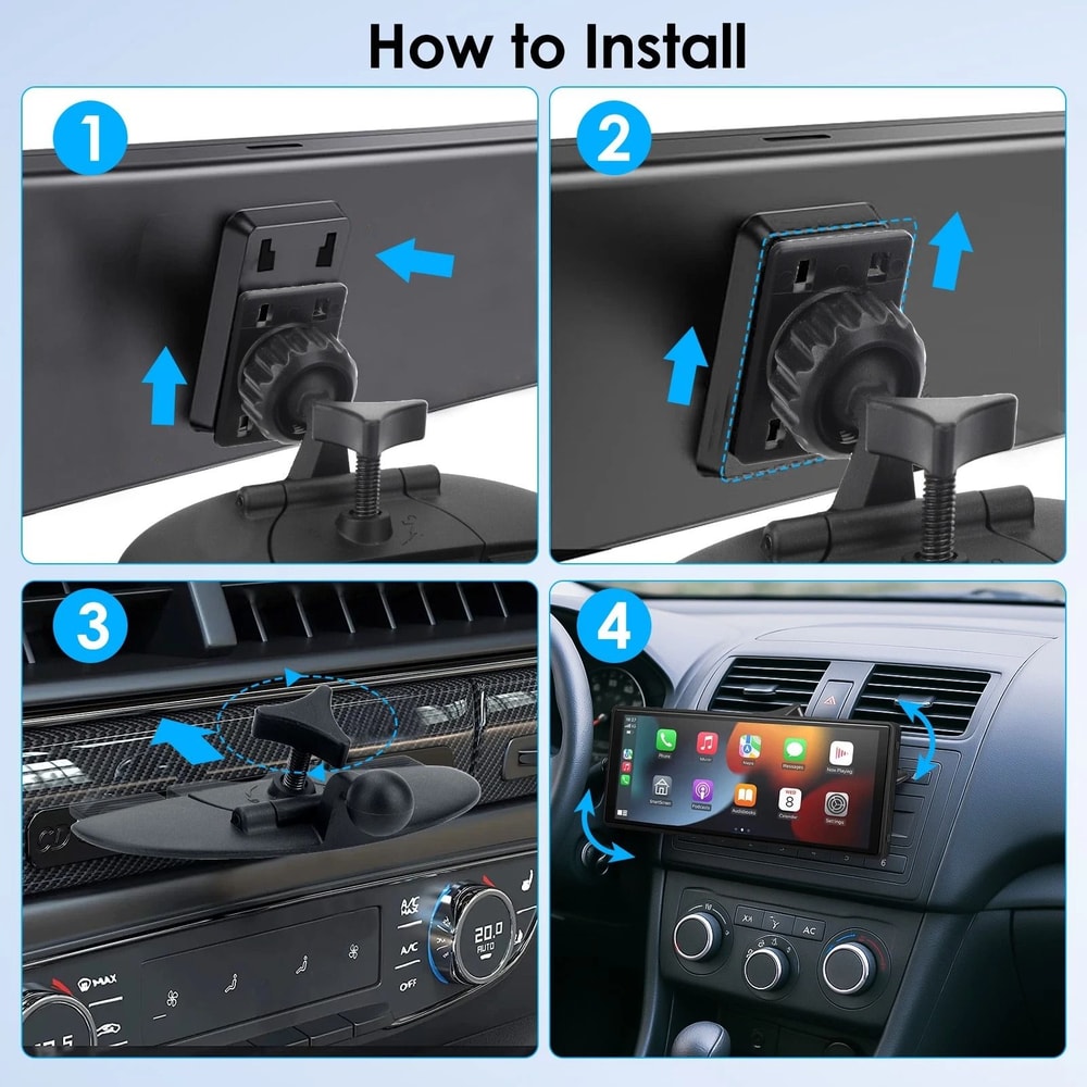 CD Slot Mount CarPlay Screen Holder Adjustable Fit For Monitors GPS And Dash Cams 2
