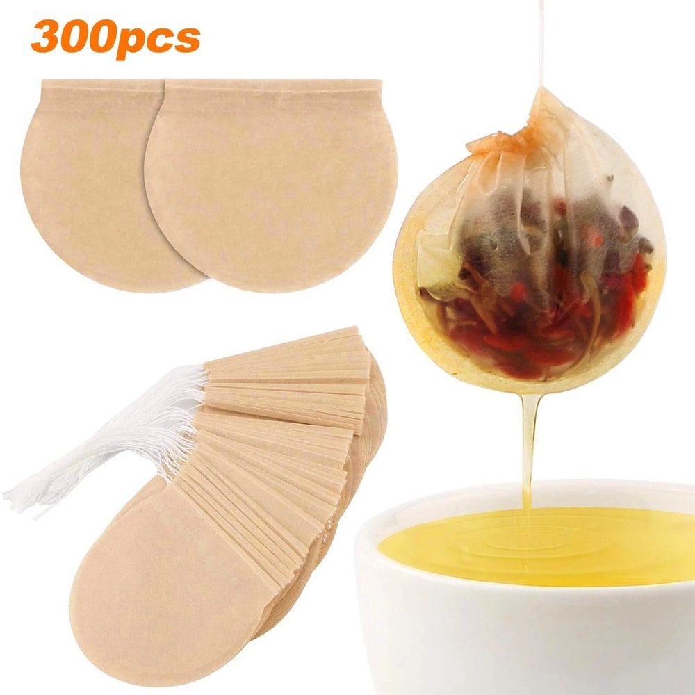 Disposable Empty Tea Bags Drawstring Seal Teabags For Herbs Tea Brewing 6