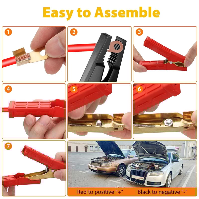 Heavy Duty Alligator Clips Car Battery Clip Cables Charger Clamp Durable Tool Set For Electrical Pr 3