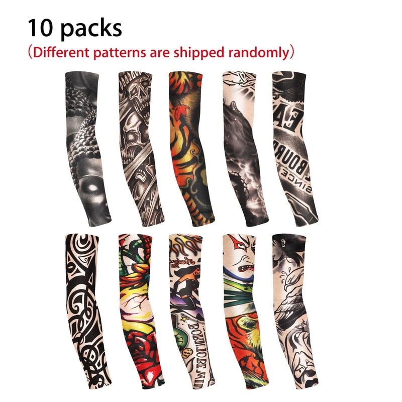 Stretchable Tattoo Arm Sleeves UV Protection Comfortable For Sports Running And Golf 7