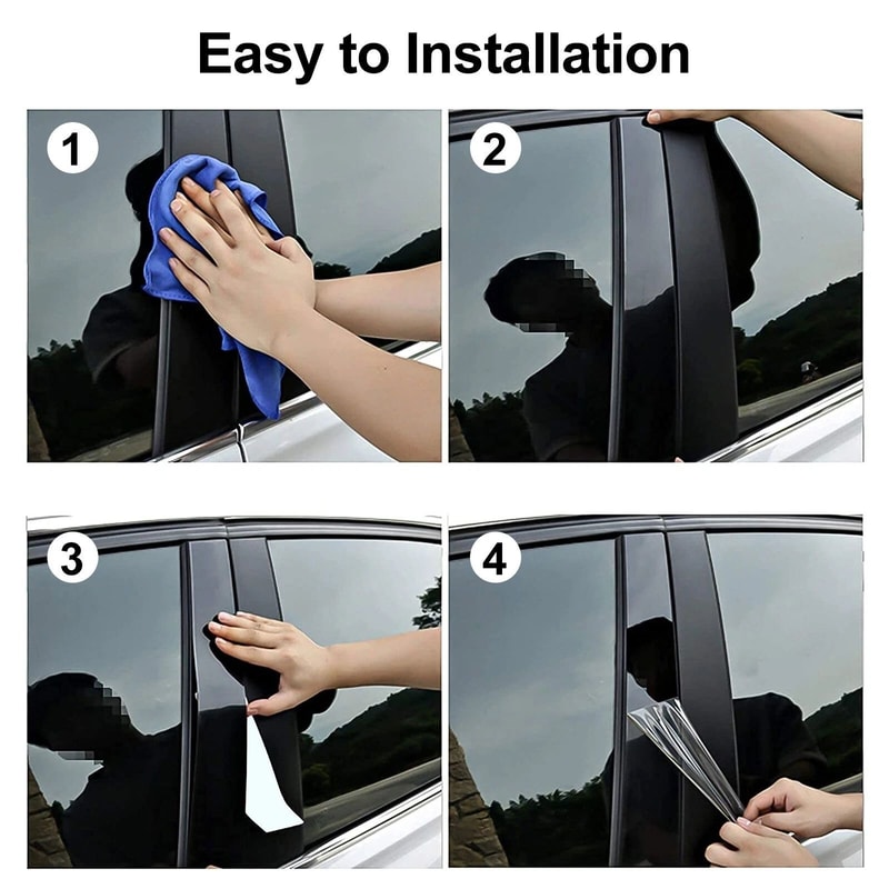 Chevrolet Malibu Door Trim Pillar Posts Black Cover Decorations 2