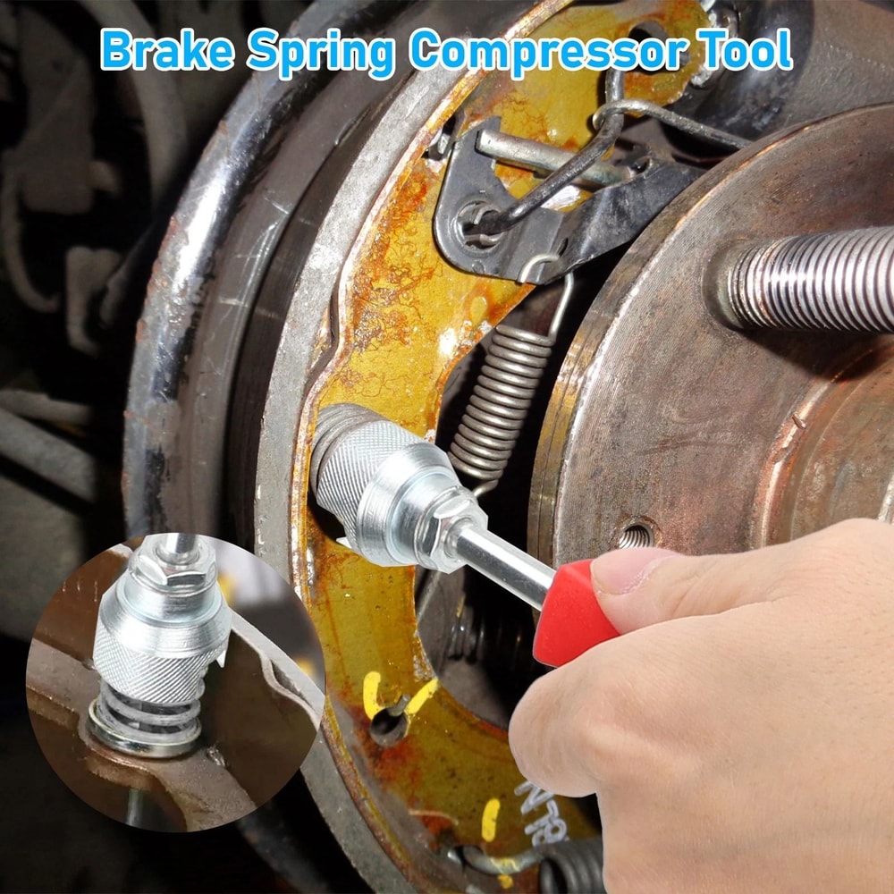 Durable Brake Spring Removal Tool THandle Compressor Hook For Exhaust 4