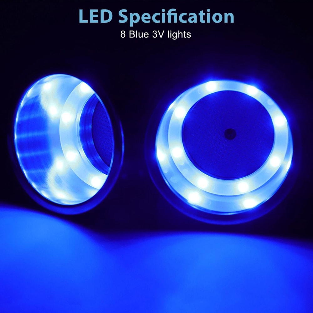 Waterproof Stainless Steel Cup Holder With Blue LED Light 5