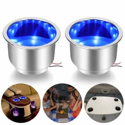 waterproof stainless steel cup holder with blue led light