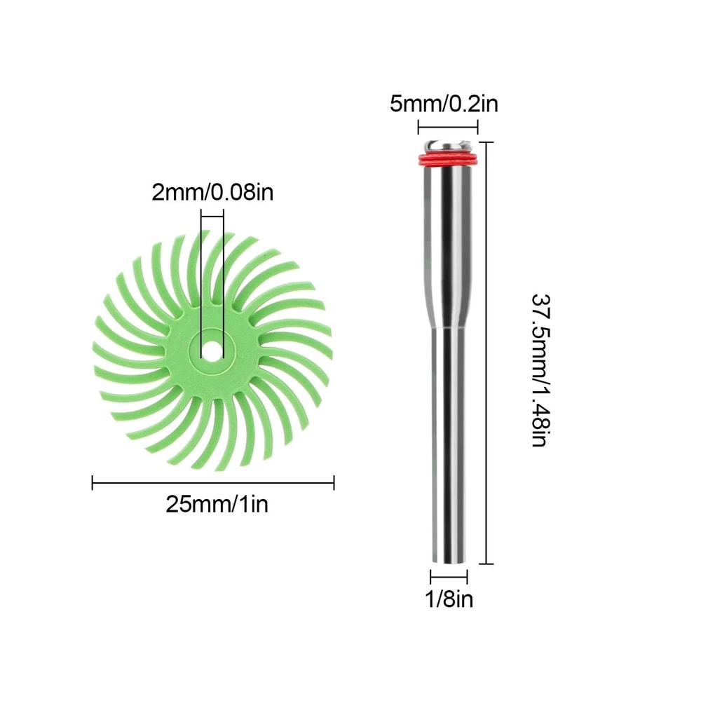 Radial Bristle Disc Kit Shank Set Mixed Grit For Polishing And Finishing 2
