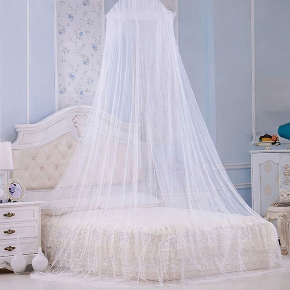 Single Queen Size Mosquito Net Canopy Dome Fly Insect Protection Mesh Curtain 0