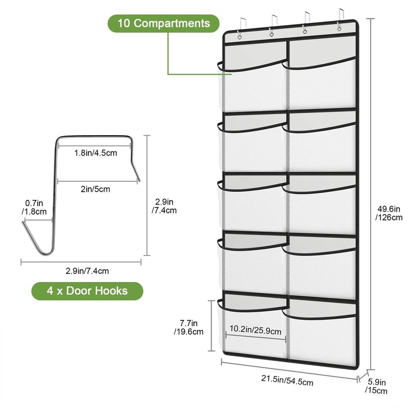 Hanging Shoe Rack Over Door Organizer Closet Storage Hanger 4