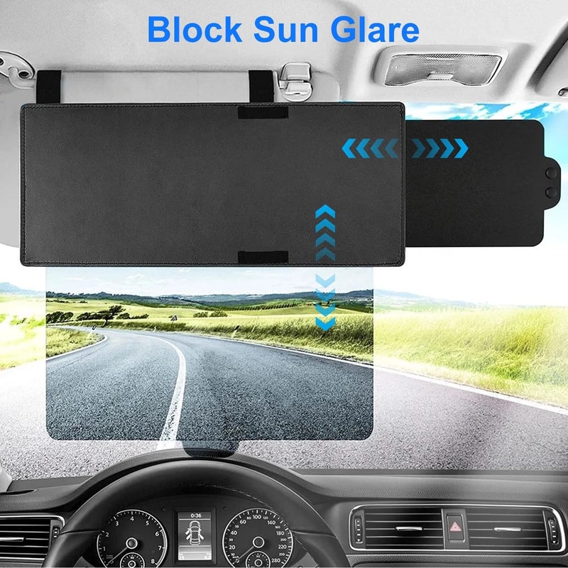 UV Protection Car Sun Visor Extension Anti Glare Shield Universal Fit 1