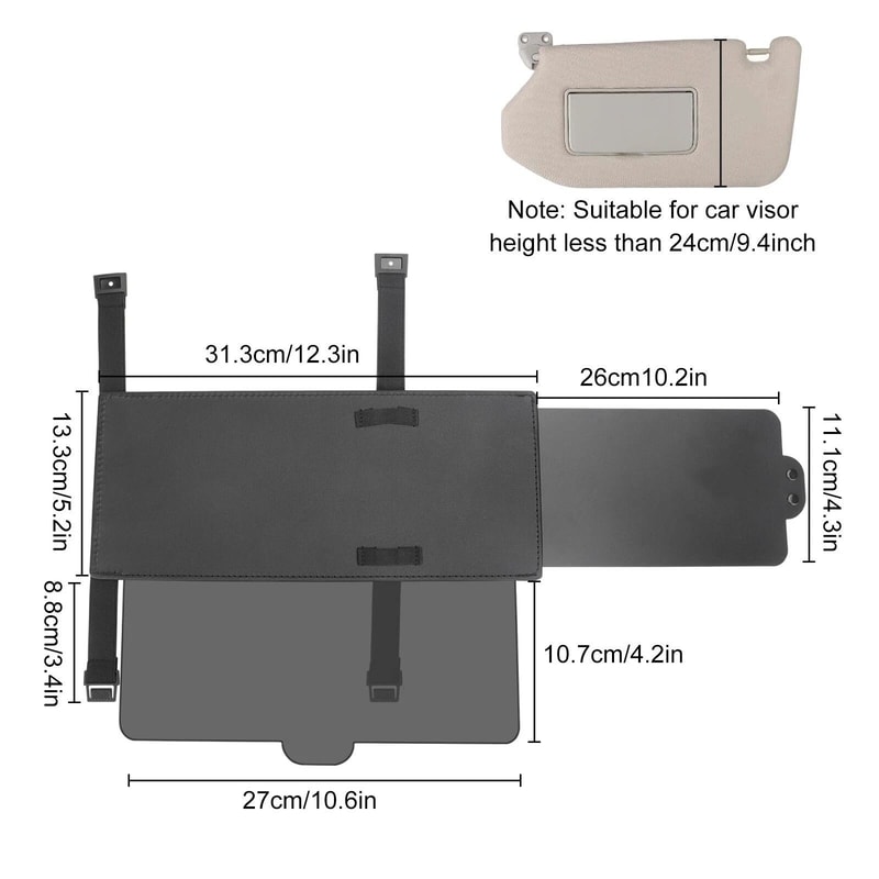 UV Protection Car Sun Visor Extension Anti Glare Shield Universal Fit 5