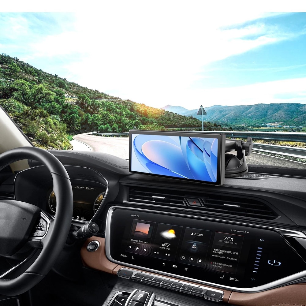 Suction Cup Mount For CarPlay Screens Rotatable Dashboard Windshield Holder 1