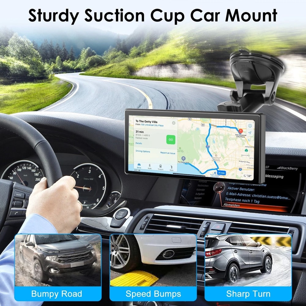 Suction Cup Mount For CarPlay Screens Rotatable Dashboard Windshield Holder 2