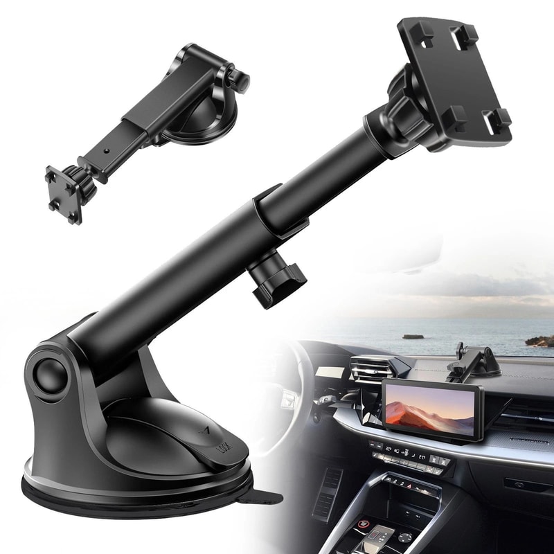 Suction Cup Mount For CarPlay Screens Rotatable Dashboard Windshield Holder 0