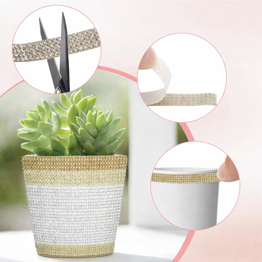 Diamond Ribbon Stickers SelfAdhesive Bling Crystal Strips Value Pack 0