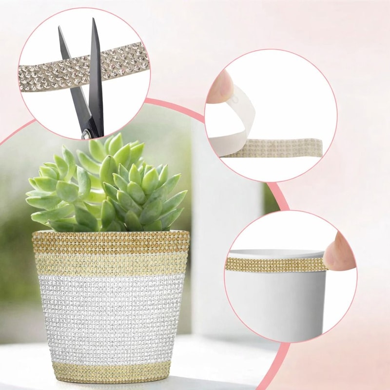 Diamond Ribbon Stickers SelfAdhesive Bling Crystal Strips Value Pack 0