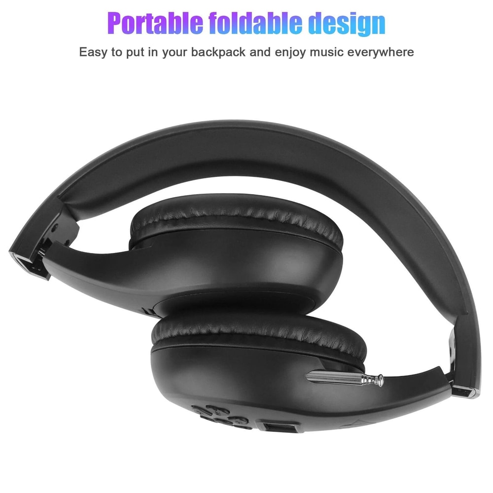 Wireless FM Radio Headset Foldable OverEar Portable Receiver Headphone 3
