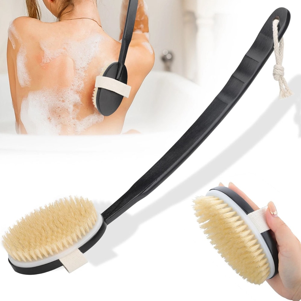 Detachable Bath Brush Back Scrubber Shower Long Handle Body Exfoliator 0