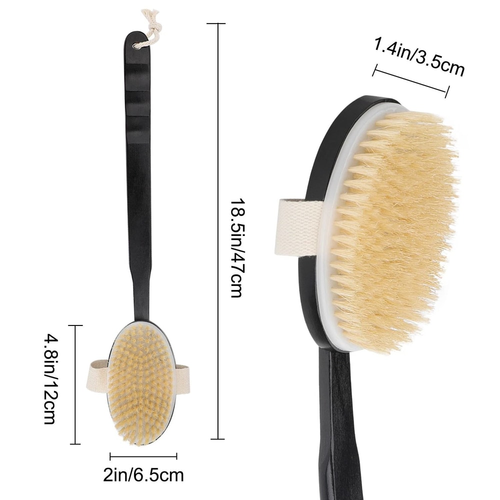 Detachable Bath Brush Back Scrubber Shower Long Handle Body Exfoliator 4
