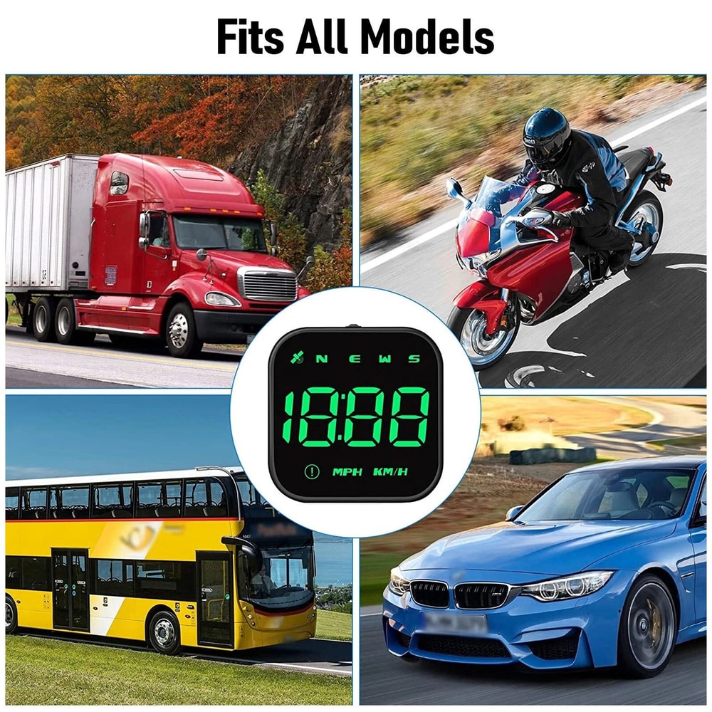 GPS Speedometer Car Head Up Display With Compass And Overspeed Alarm 3