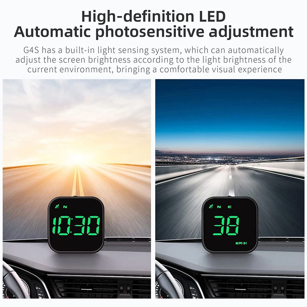 GPS Speedometer Car Head Up Display With Compass And Overspeed Alarm 6