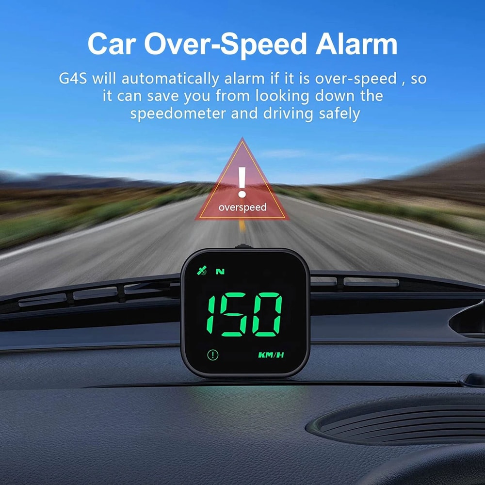 GPS Speedometer Car Head Up Display With Compass And Overspeed Alarm 2