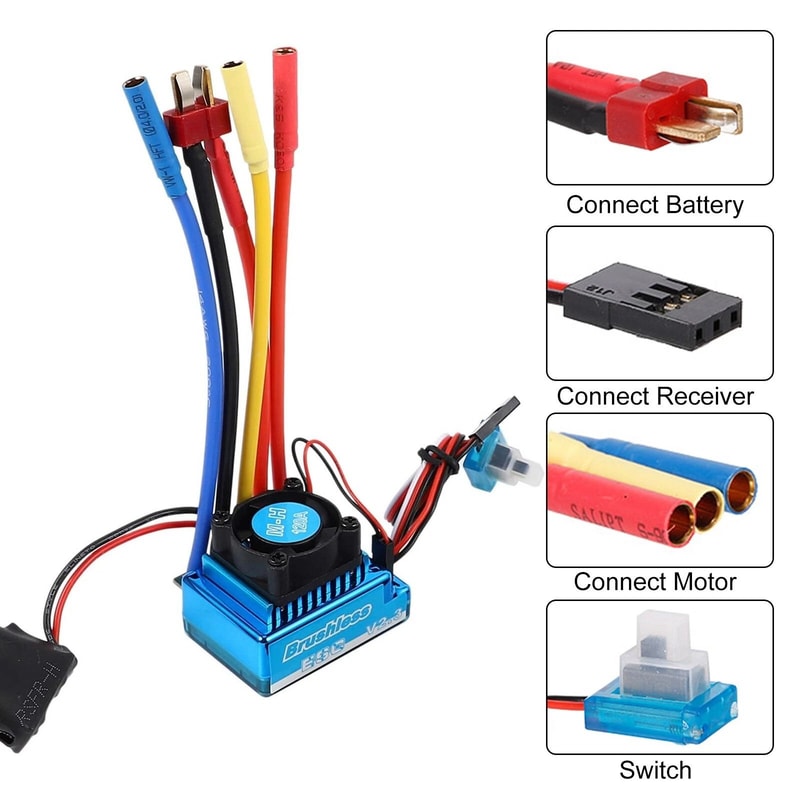 Brushless ESC Electric Speed Controller HighPerformance For RC Cars And Boats 1