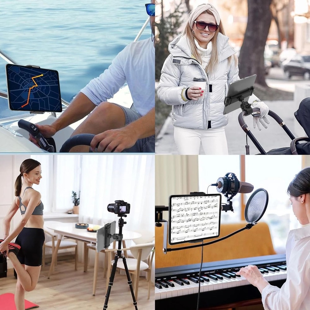 Adjustable Rotatable Tablet Phone Mount Holder Easy Viewing 0