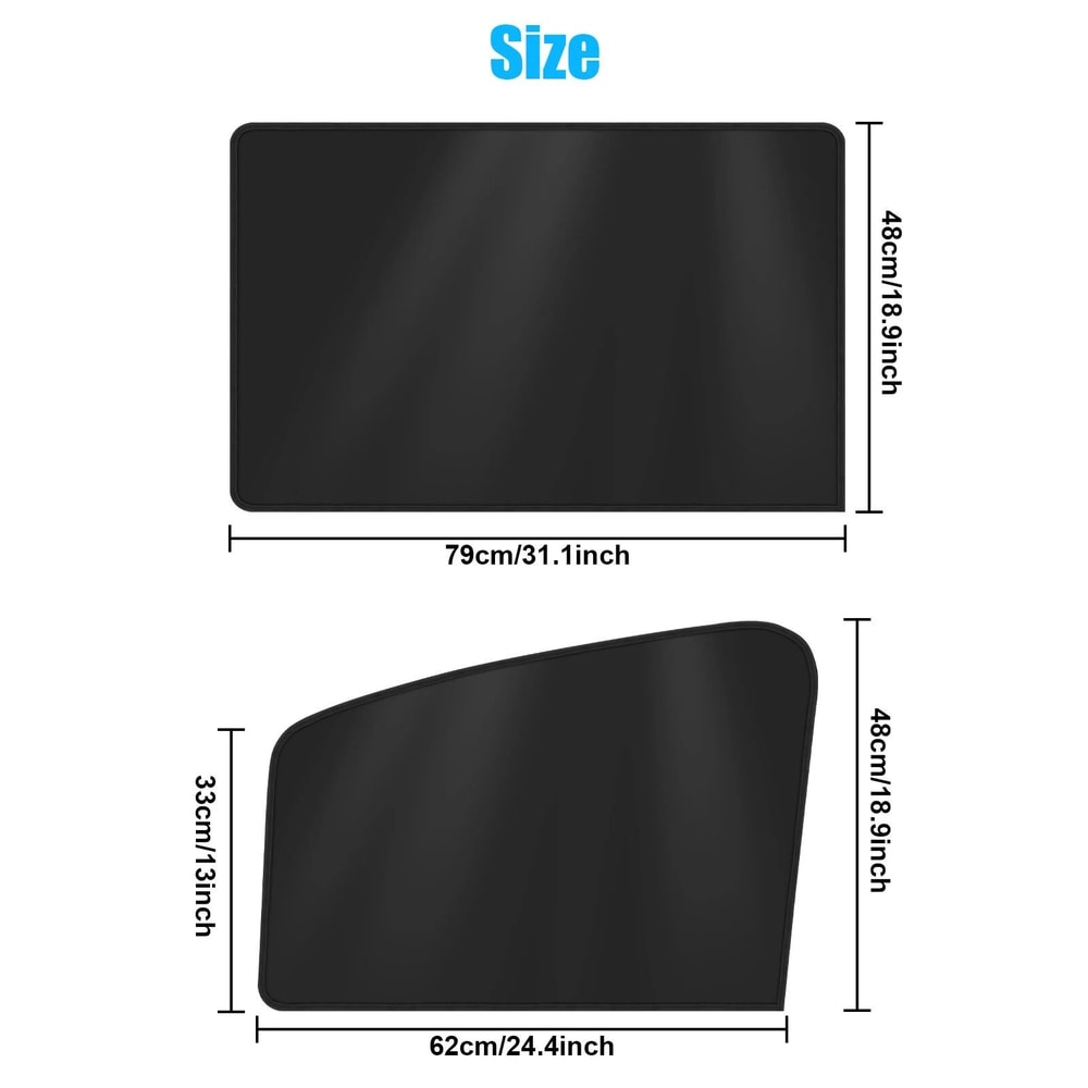 Magnetic Window Sun Shades Car Privacy Covers For Front Rear UV Protection Shield 2